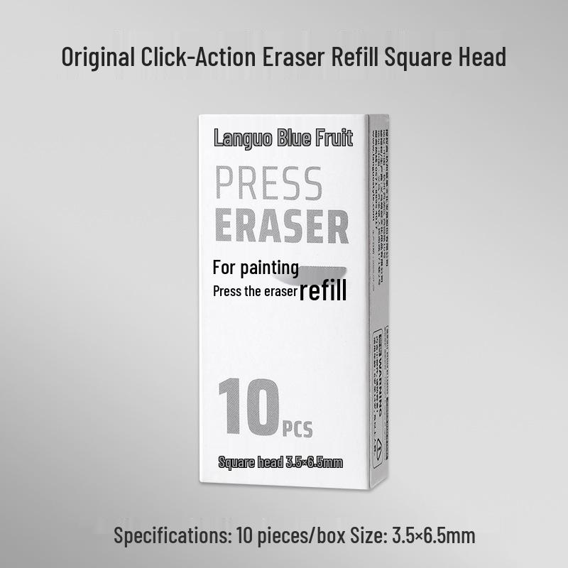 Blue Fruit Click-Style No-Sharpen Eraser Pen: Clean, Crumb-Free, Smudge-Free, Ideal for Drawing and Sketching.