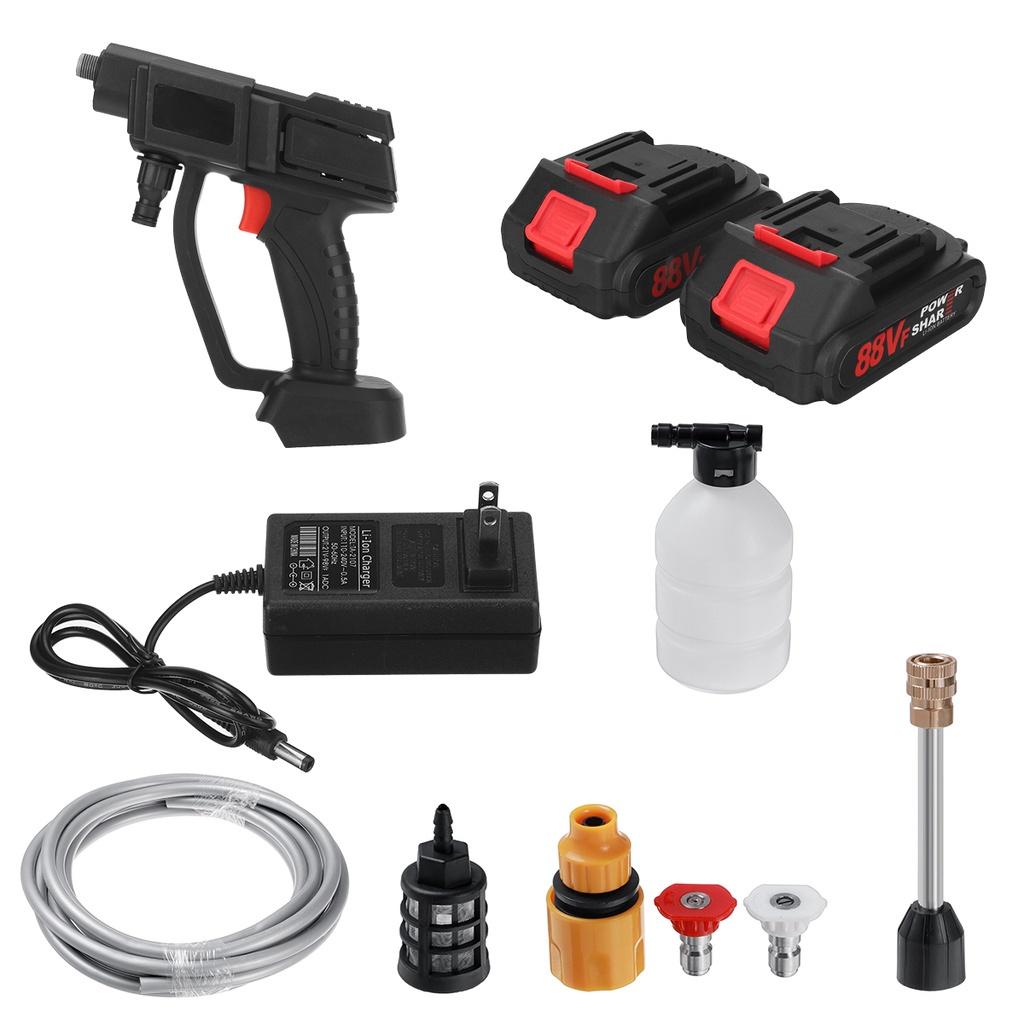 0-22000mAh 388Vf 30BAR Car Washer High Pressure Wreless Car Wash Water Gun Foam Generator For Car Washing For Battery