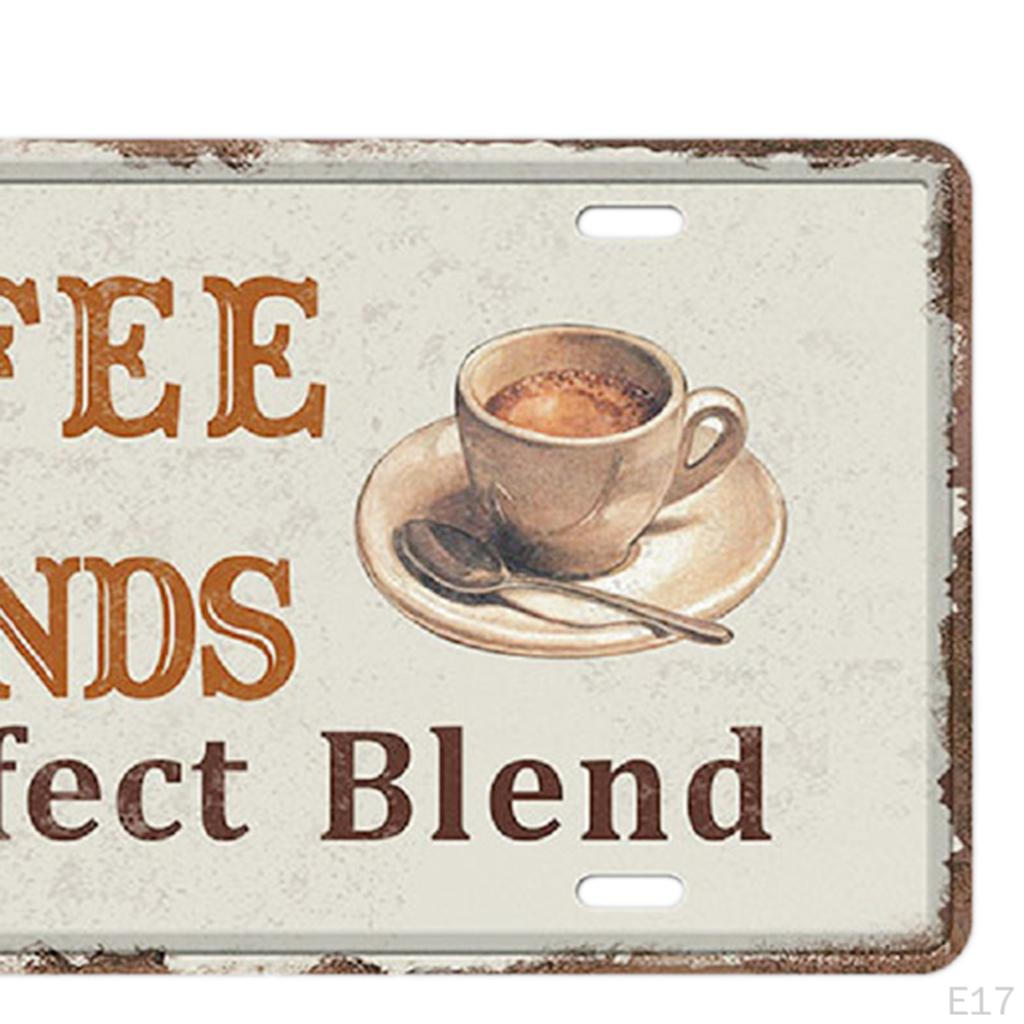 15 x 30cm Shabby Chic Metal Wall Sign Plaque Art Poster Restaurant Tavern Cafe Bar Pub Tin
