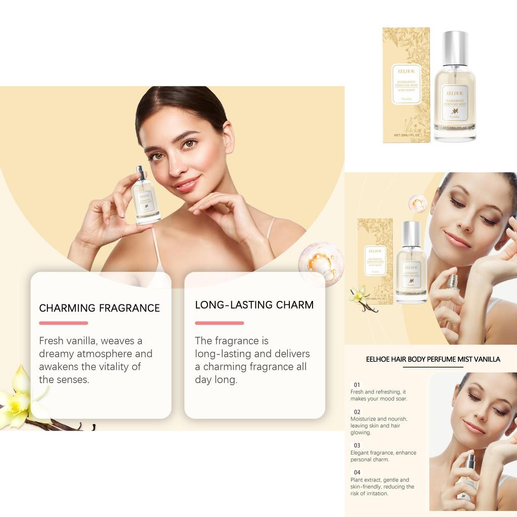 Refreshing Eelhoe Vanilla Body And Hair Fragrance Spray With Lasting Floral Aroma For Women
