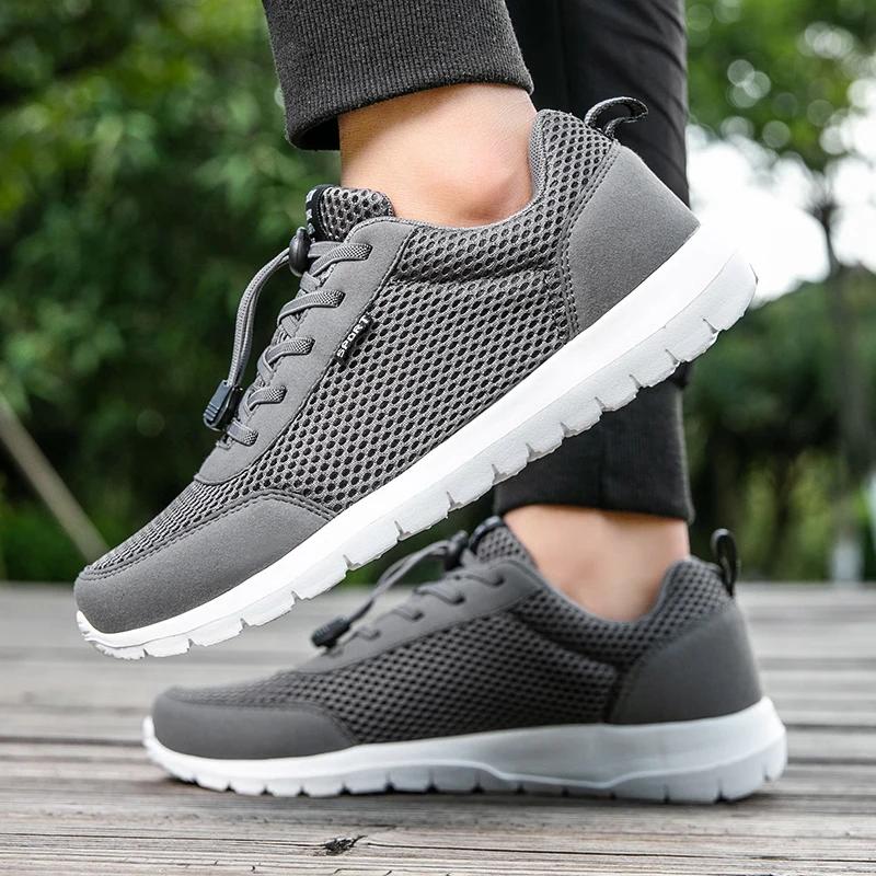 Sneaker Shoes Men Mesh Comfortable Running Outdoor Platform Tennis Casual Walking Lightweight Flat Jogging Shoes Tenis Men Shoes