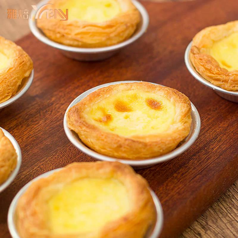 Återanvändbar Non-stick Äggtartsform Aluminiumlegering Blomma/Rund Form Cupcakeform Pudding Geléform Muffin Bakform Köksredskap