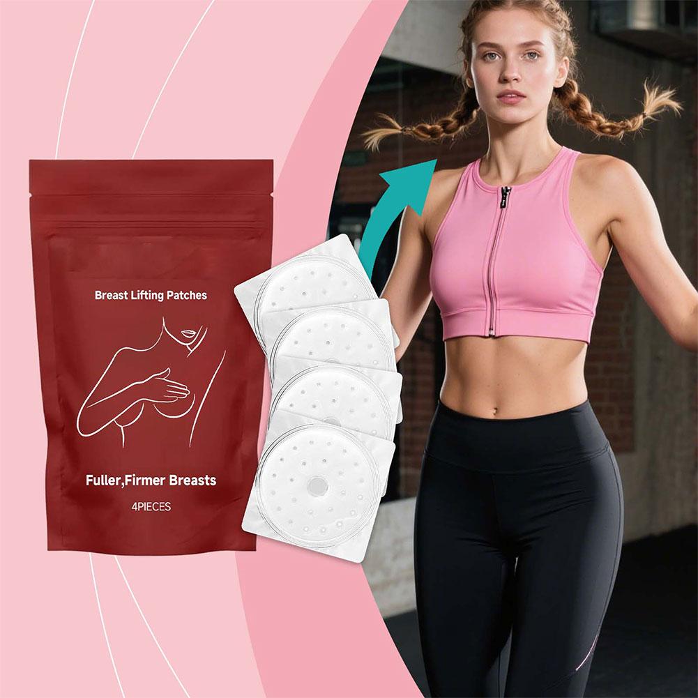 4 Pcs Women Chest Beauty Patch Lifting Firming Chest Anti-sagging Efficient Caring Cellulite-reduce Mild Caring Patch For Skin