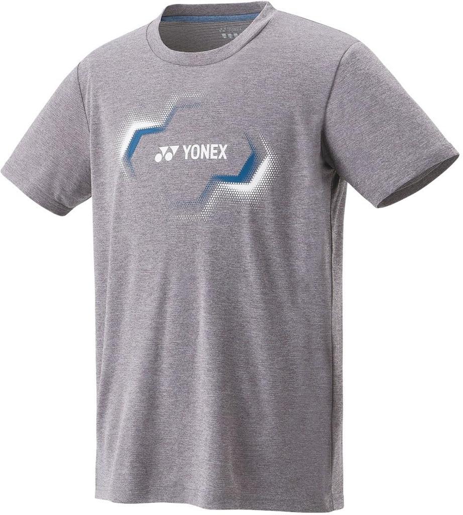 Yonex UniDry Short Sleeve Gray Size M T-Shirt (Fit Style), (010),