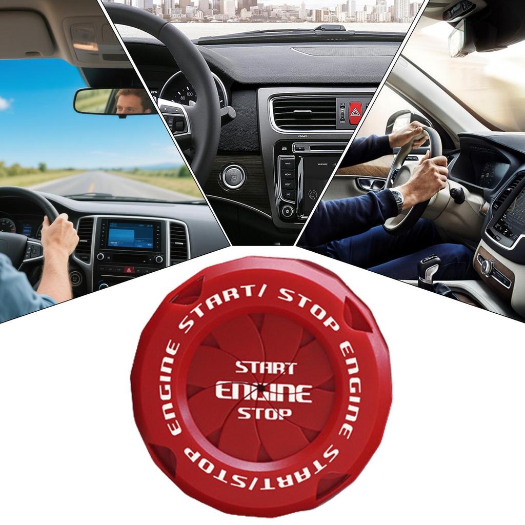 Car Start Stop Button Cover Carbon Fiber Decal Anti Scratch Start Button Cover For Drivers Enthusiasts Auto Detailers Daily