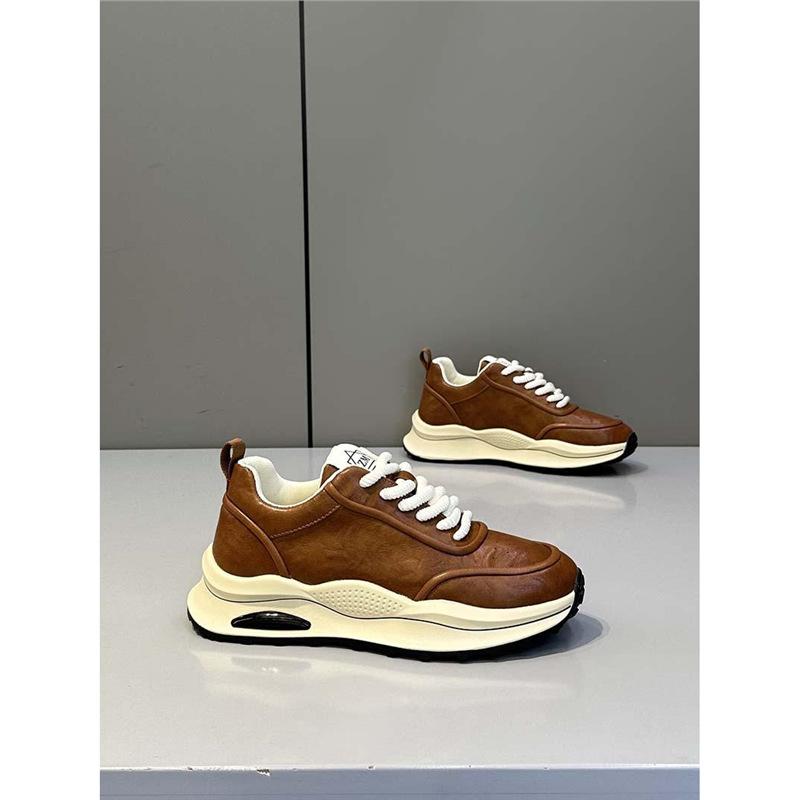 Trendige Schuhe Herbst Neu Lässige Board Schuhe Leder Oberfläche Weiche Sohle Bequem Sportschuhe ysd