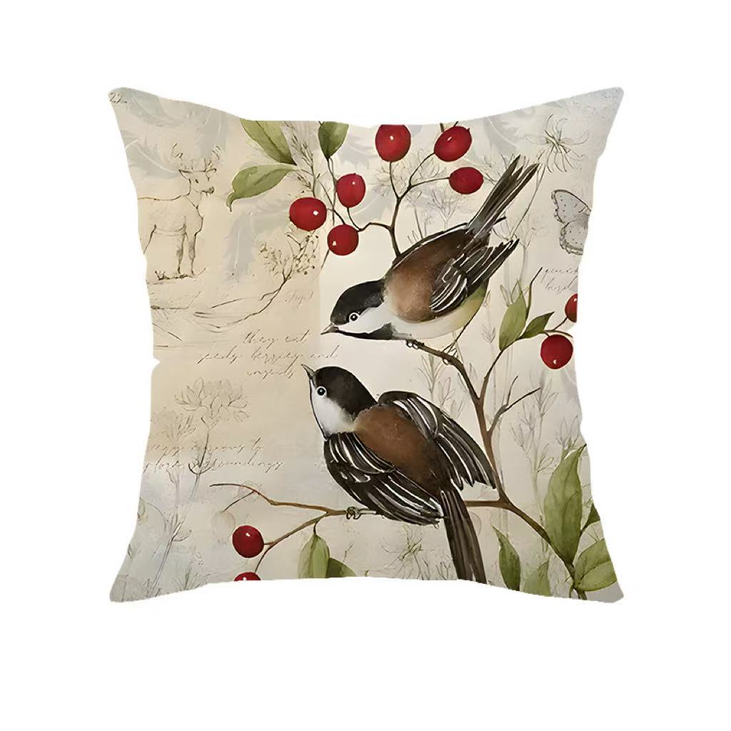 New Spring Cute Flower Bird Pillow Case For Living Room Bedroom Dorm Home Decor Cushion Cover