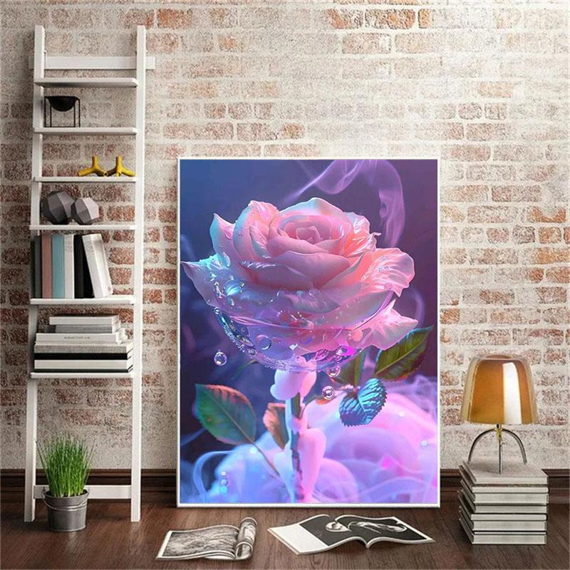 DIY Diamond Painting Flower Cross Stitch Kit Mosaic Art Diamond Painting Full Circle/Square Diamond Home Decoration
