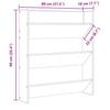 Wall Mounted Shoe Cabinet White 80 x 18 x 90 cm Engineered Wood