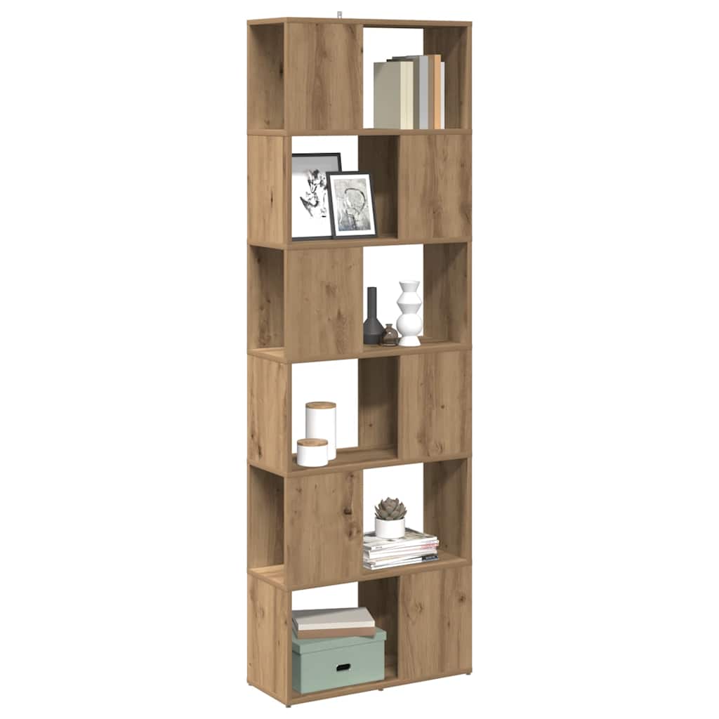 Bookshelf Room Divider Artisan Oak 60 x 24 x 186 cm
