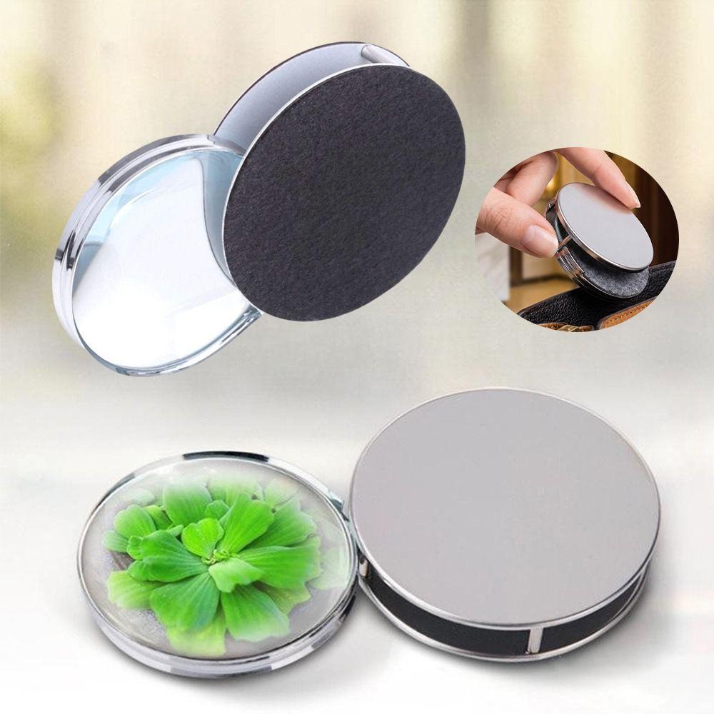 20X Folding Round Magnifier Folding Design Mini Portable Reader 20X Handheld Magnifier  Inspection