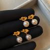 2025 New French Luxury Gray Akoya Pearl Earrings with 925 Sterling Silver Studs