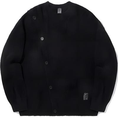 Li Ning X Jackie Chan Collaboration Kung Fu Series Simple Casual Loose Pullover Warm Sweater Men Sweater Black AMBU281-2