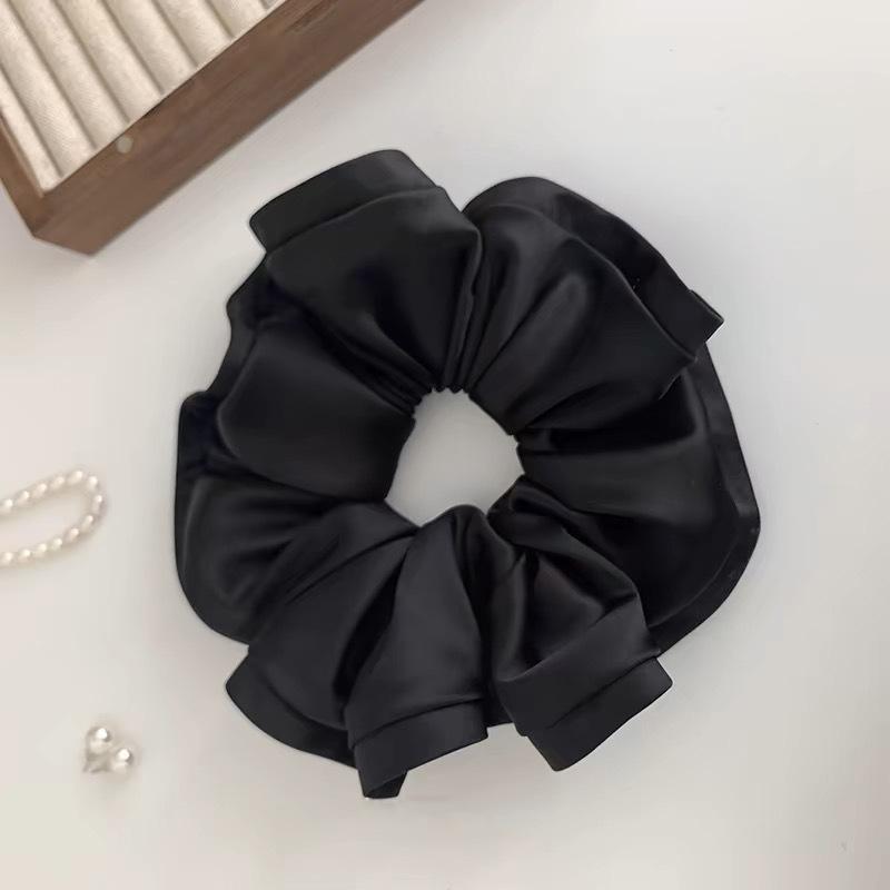 High-end Sense~simple Satin Large Intestine Hair Ring Ins Fat Intestine Hair Rope French Large Intestine Circle Satin Headband Women's Headwear