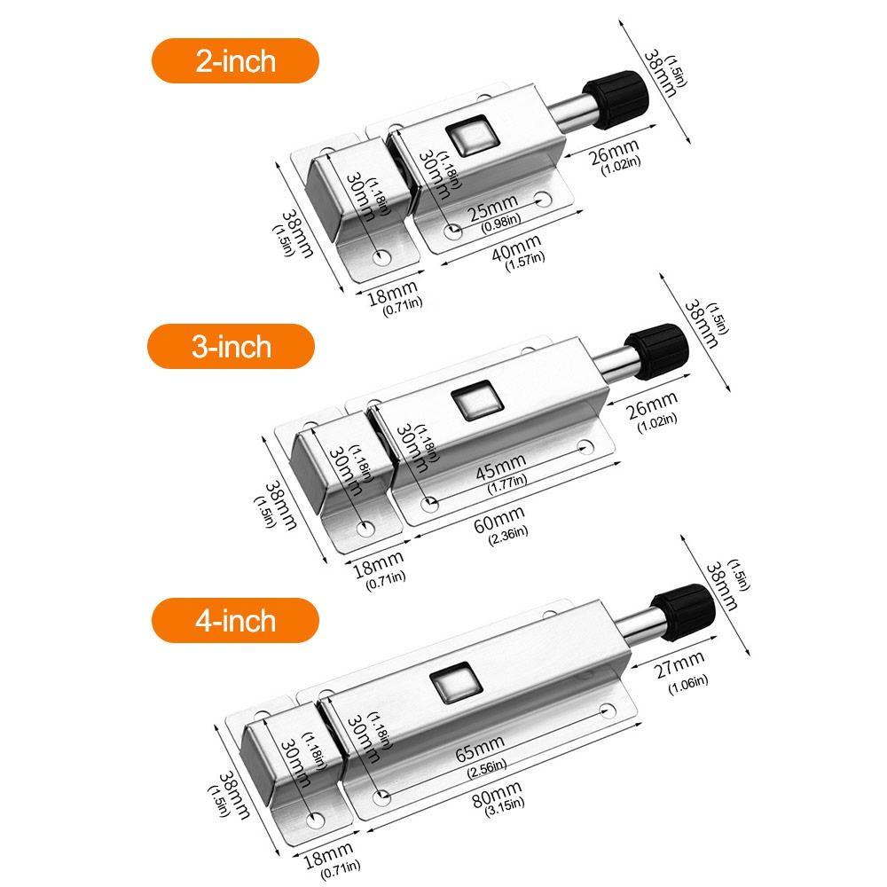 With Screws Window Catch Lock Spring Lock Latch Catch Tower Bolt  Garden Gate Shed Sliding Door