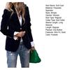 Velvet Suit Coat Long Sleeve Notched Collar Suit Jacket Single Button Office Outerwear Versatile Styling Wear