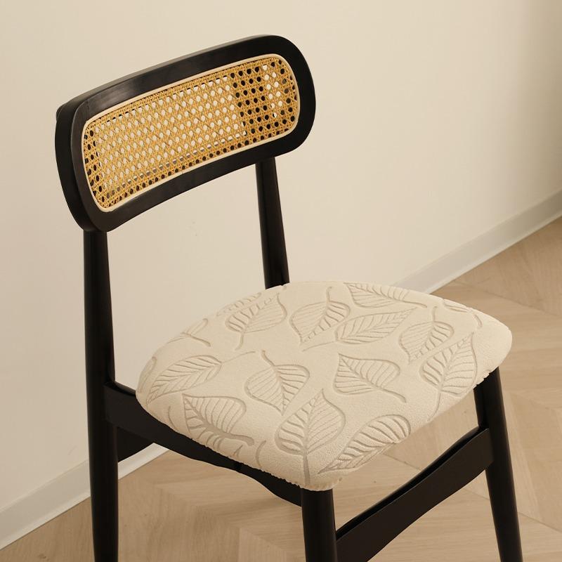 

1/2/4/6pcs Leaf Jacquard Seat Covers for Dining Room Chair Covers Removable Washable Dinning Room Kitchen Chair Seat Covers 1pc