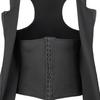 Herren Schlankheitskorsett Weste Rundhals Ärmellos Doppellagig Bauchkontrolle Shapewear Top Reißverschlussleiste Bodyformer Dreiknöpfiges Oberteil