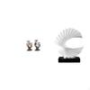 Owl Wave Figurine Realistic Animal And Abstract Sculpture Decorative Resin Ornament for Indoor