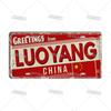 Artisian INDIA CHINA INDONESIAN License Plate Landmark State Metal Sign City Decorative Plaque Wall Decor Garage Bar Pub Club