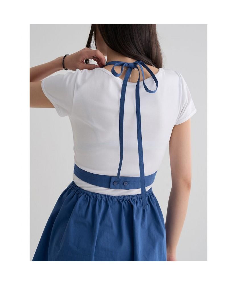 8SECONDS Apron Midi Dress Blue