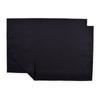 STYLE Decor 2-Piece Set: Four 100% Cotton Placemats and Four 100% Cotton Coasters. Perfect for Dining Tables, Parties, and Table Coordination. Black.