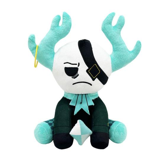 Cute Cow Plush Doll Soft Stuffed Animal Cartoon Game Figure Pillow PP Cotton Filling Toy Home Decor Collectible Gift for Game Fans