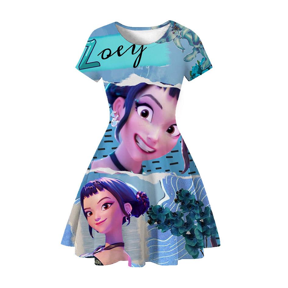 

3D-друкована вечірня сукня Мисливиці на демонів K-POP для дівчат Kid s Size 150cm
