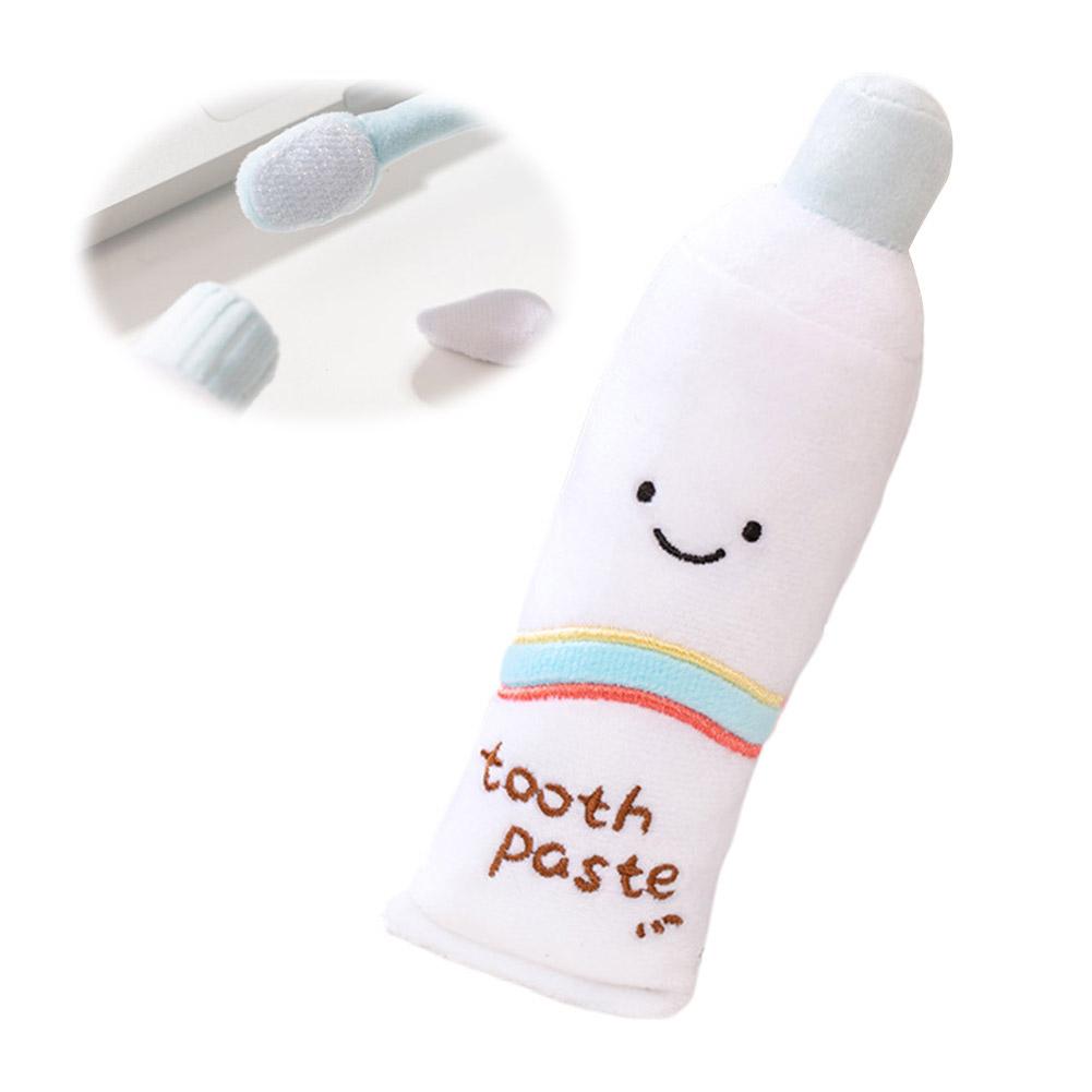 Cartoon Tooth Plush Toy Set | Soft Teeth Cleaning Toothbrush Toothpaste Doll | Kawaii Bathroom Decor | Kids Birthday Gift