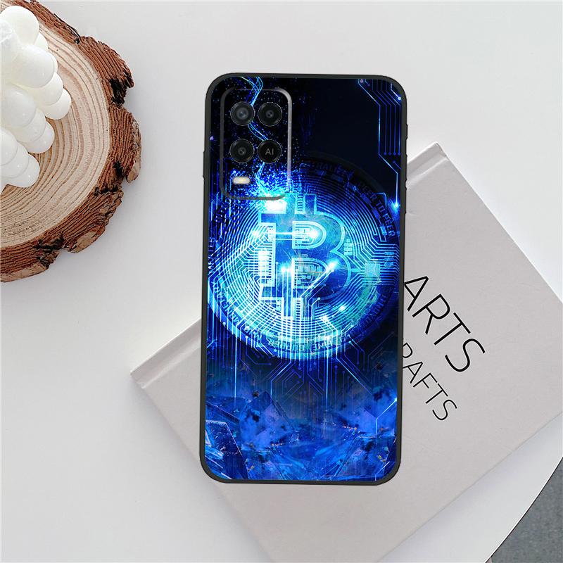 Bitcoin BTC Case For Oppo A18 A38 A58 A78 A98 A79 A40 A60 A80 A16 A76 A96 A15 A74 A94 A54 A77 A17 Cover