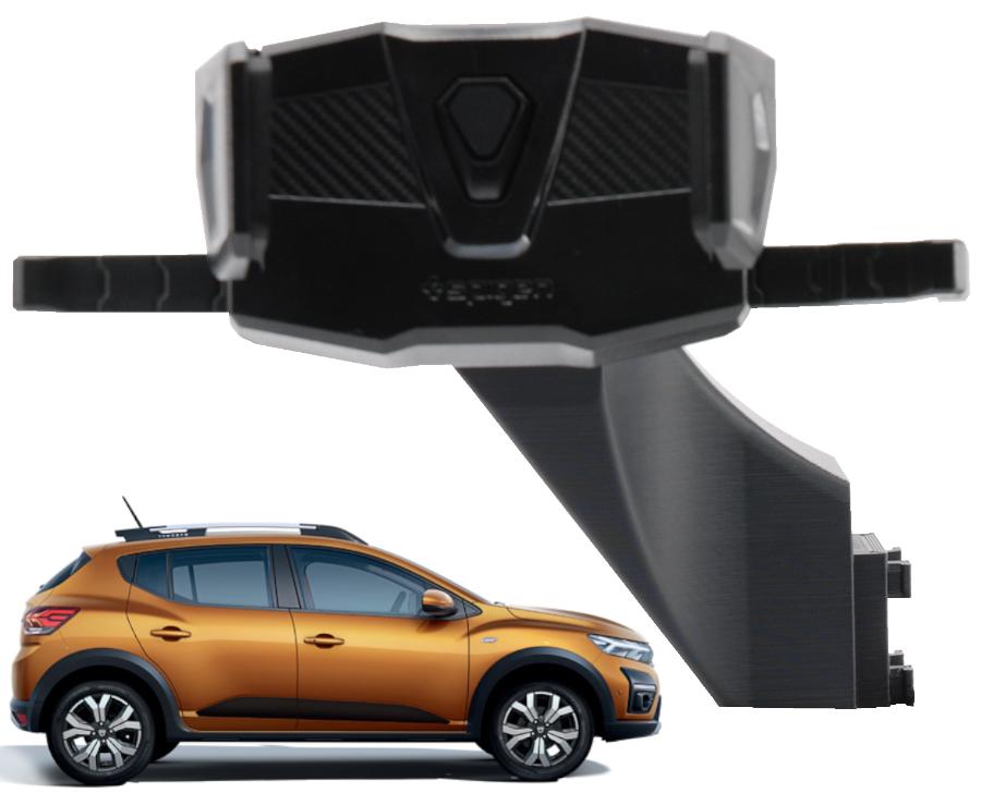 Suporte de telefone automático para dacia sandero 3, jogger, logan 3
