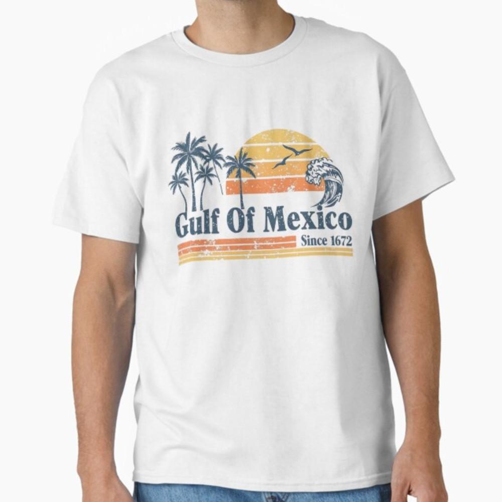 Gulf Of Mexico Retro Colors Present Gift Relaxed Unisex T-Shirt Unisex T-Shirt M