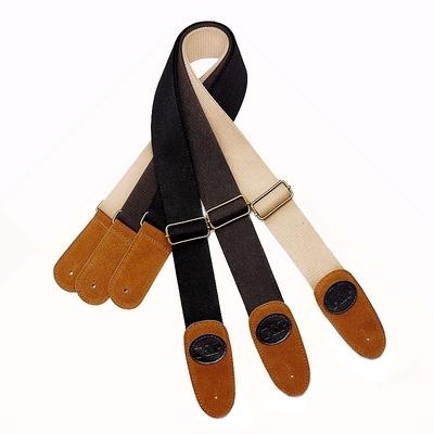 3 Farben verstellbarer Gitarrengurt aus reiner Baumwolle für akustische E-Bassgitarre