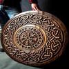Shield Viking Norse Medieval Wooden Carving Round Celtic Ornament Battle Hand