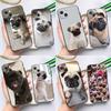 Cute Pug Dog Case For Xiaomi Redmi Note 14 13 12 11 10 9 Pro 11S 12S Redmi 15 14C 13C 10C 12C 15C Funda