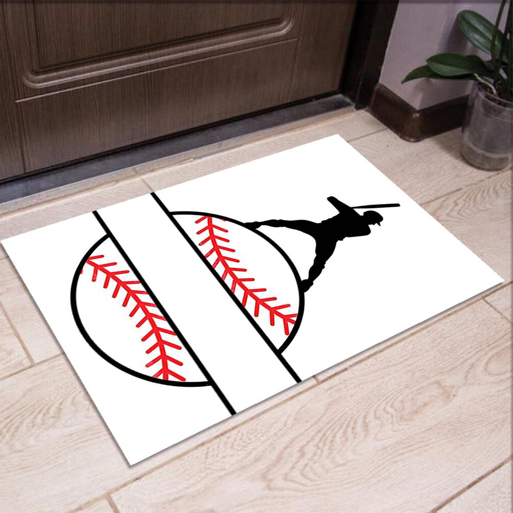 Baseball Printed Carpet,Rug,for Office Chair Living Room Bedroom Kitchen Room Decor Gifts.