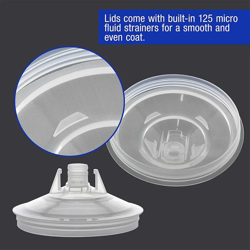 15Pcs Spray Gun Paint Mixing Cup H/O Type Quick Cup Spray Gun Tank 600ML Disposable Paint Cup with M16 Spray Gun Cup Adapter