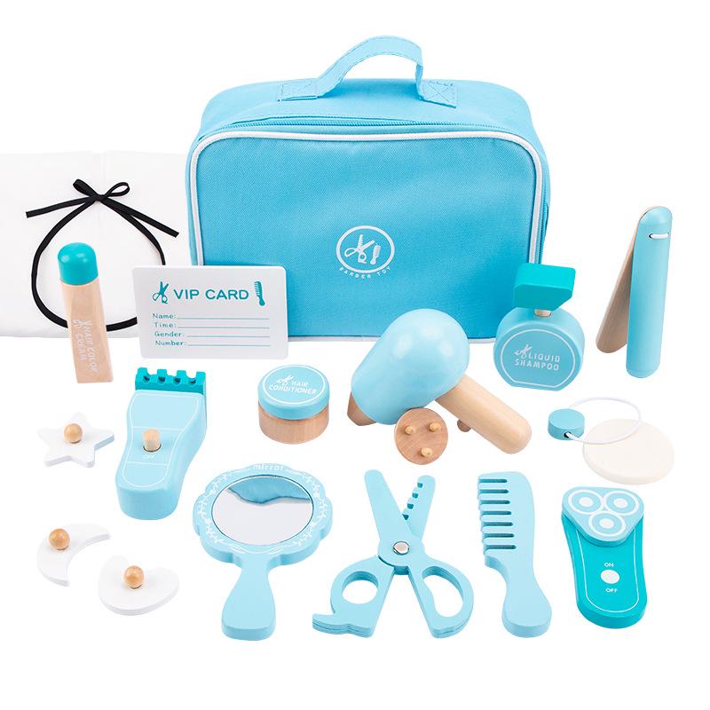 

Корейский детский деревянный набор для макияжа и парикмахерской для ролевых игр