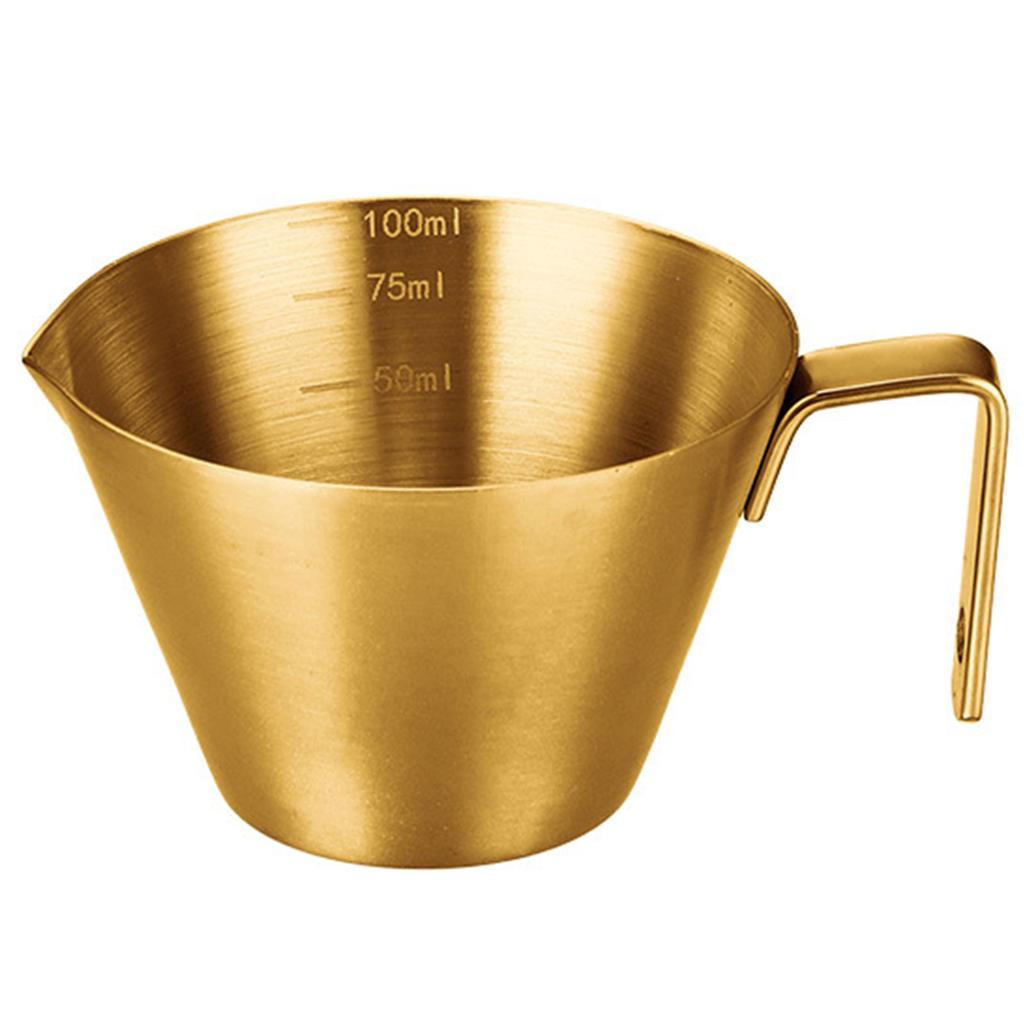 100ml Espresso measuring cup with handle 304 Stainless Steel Coffee Extraction Cup Kitchen Tool Accessories Coffee Mug for Bar