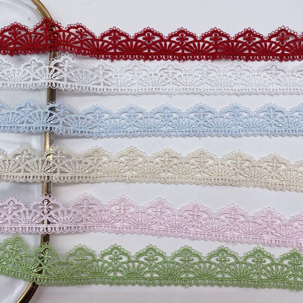 15 Yards Embroidered Flower Lace Polyester Cotton Water Soluble Trim Lace Trim DIY Clothes