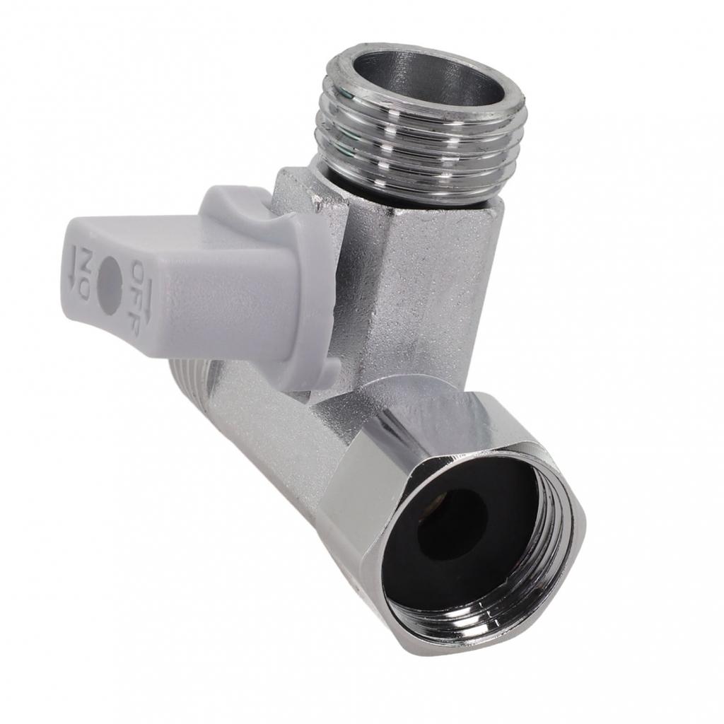 Zinc Alloy Tee Stop Valve Angle T Adapter For-Bidet Handheld Sprayer Toilet Tank