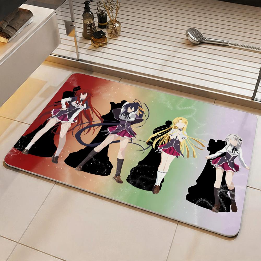 Anime H-High School DxD Floor Mat Eco Diatomite Antibacterial Odor-Resistant Floor Mat & Drain Pad for Kitchen & Bathroom 100cm x 120cm