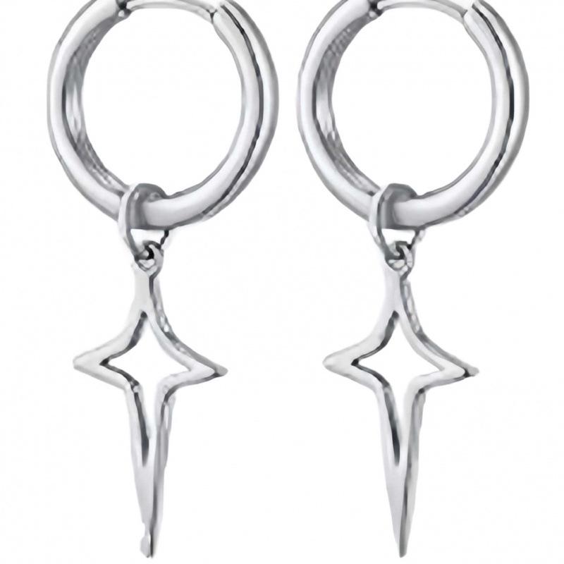 Mango Star Cross Polaris Dangle Earrings: Trendy Romantic Ear Cuff for Women