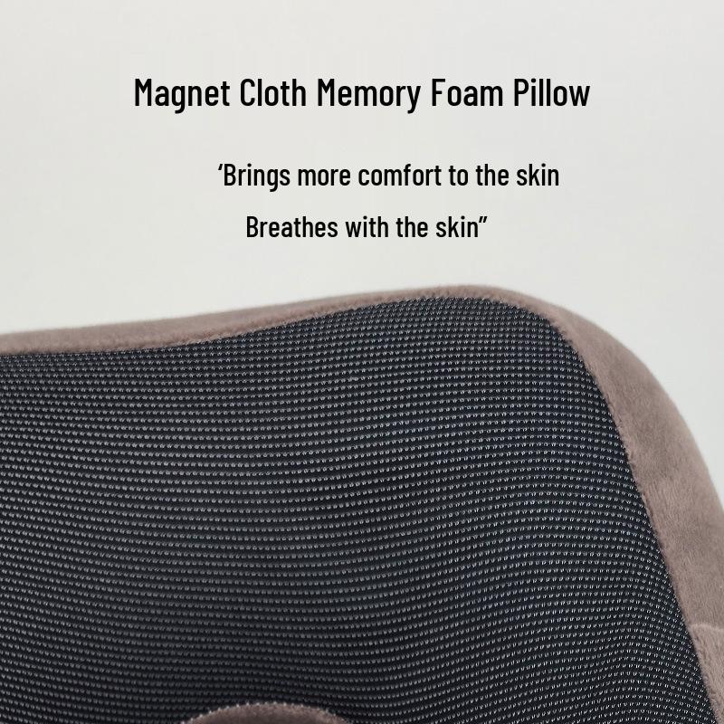 U-shaped Memory Foam Travel Neck Pillow with Magnetic Fabric for Airplane Comfort
