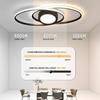 Plafonnier LED - NETTLIFE - Panneau 48W Plat - Dimmable télécommande - Blanc chaud 3000K - Métal noir 57cm