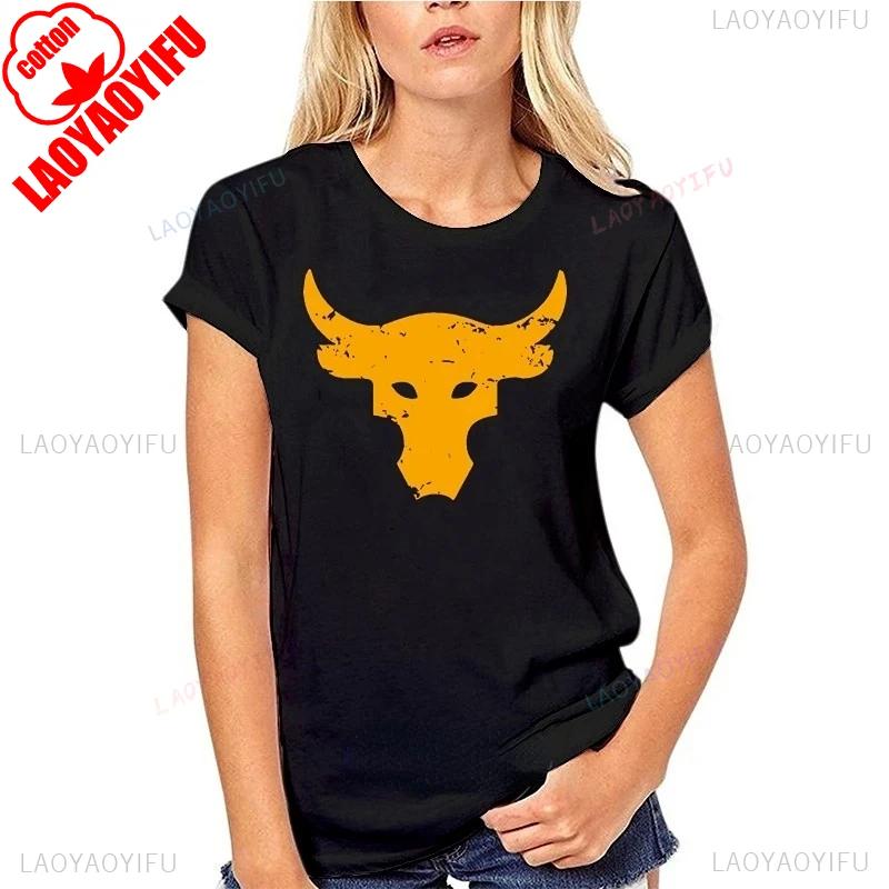 Women Men Cotton T Shirt Brahma Bull The Rock Project Gym TShirt Casual Fashion Streetwear Ropa Hombre Camisetas De Mujer Custom