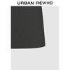 UR 2026 Spring Color-block U-neck Pleated Slim Dress