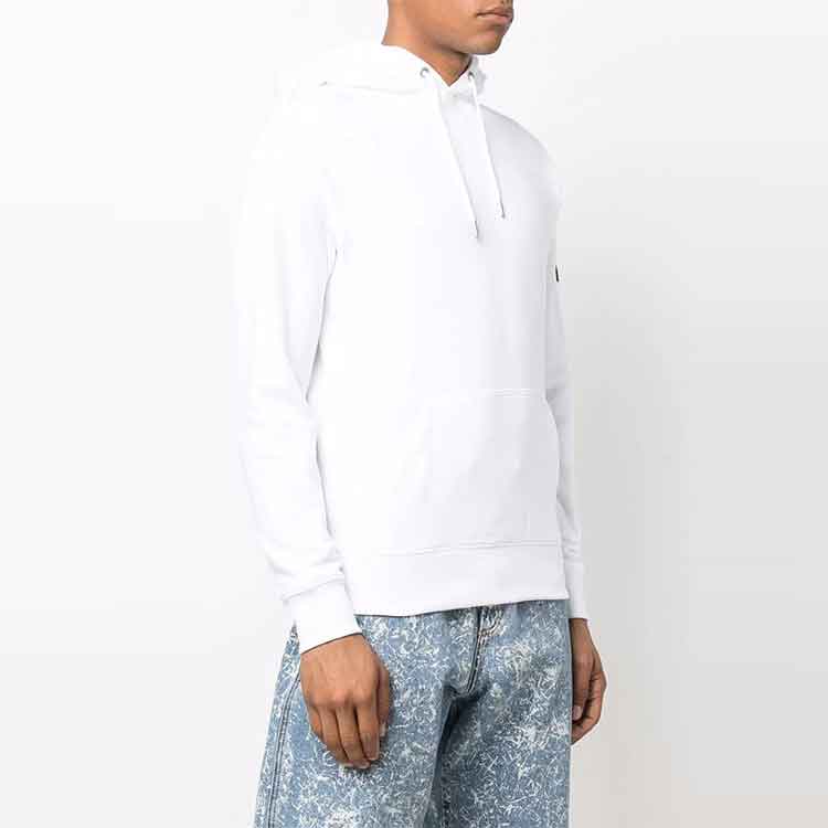 Calvin Klein Compass Appliqué Pullover Hoodie Men hoodies White J30J314036-YAF