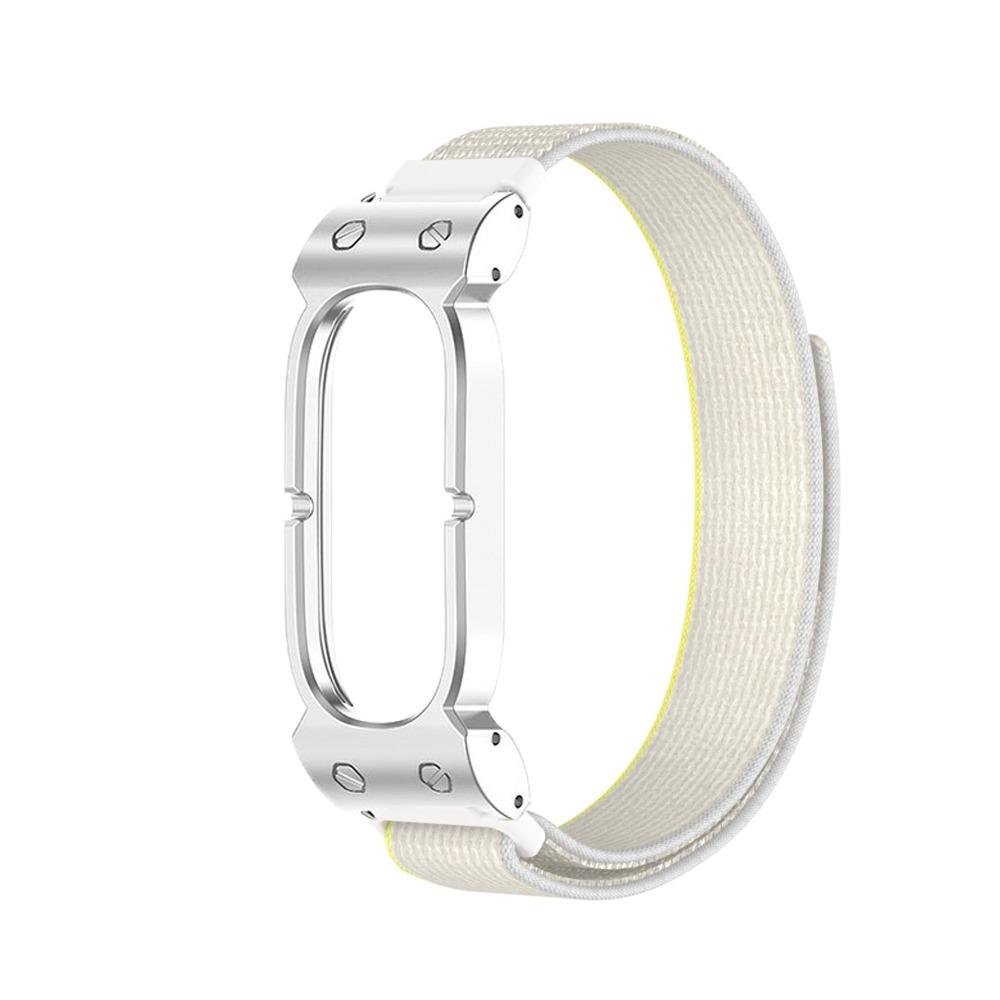 2 IN 1 Metal Protective Frame Case + Nylon Woven Watch Strap Adjustable Sport Replacement Wrist Bracelet Accessories For Google Fitbit Air