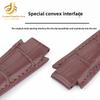 24x14mm Rindsleder Uhrenarmband Für 1853 Tissot T60 Riemen L875/975K Konvexes Ende Echtes Leder Uhrenarmband Herren Armband Armband